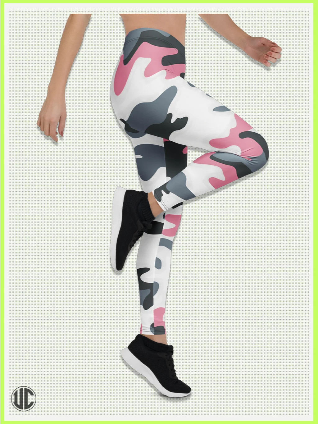 Bubblegum Pink Urban Camo – Women’s Leggings product image (3)