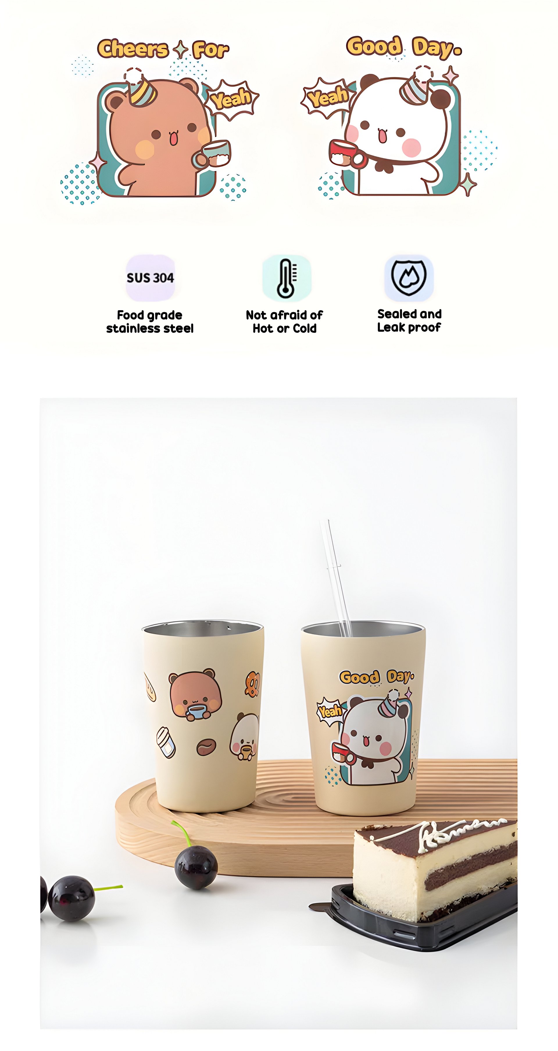 Bubu Dudu Stainless Steel Cup (no straw) product image (2)