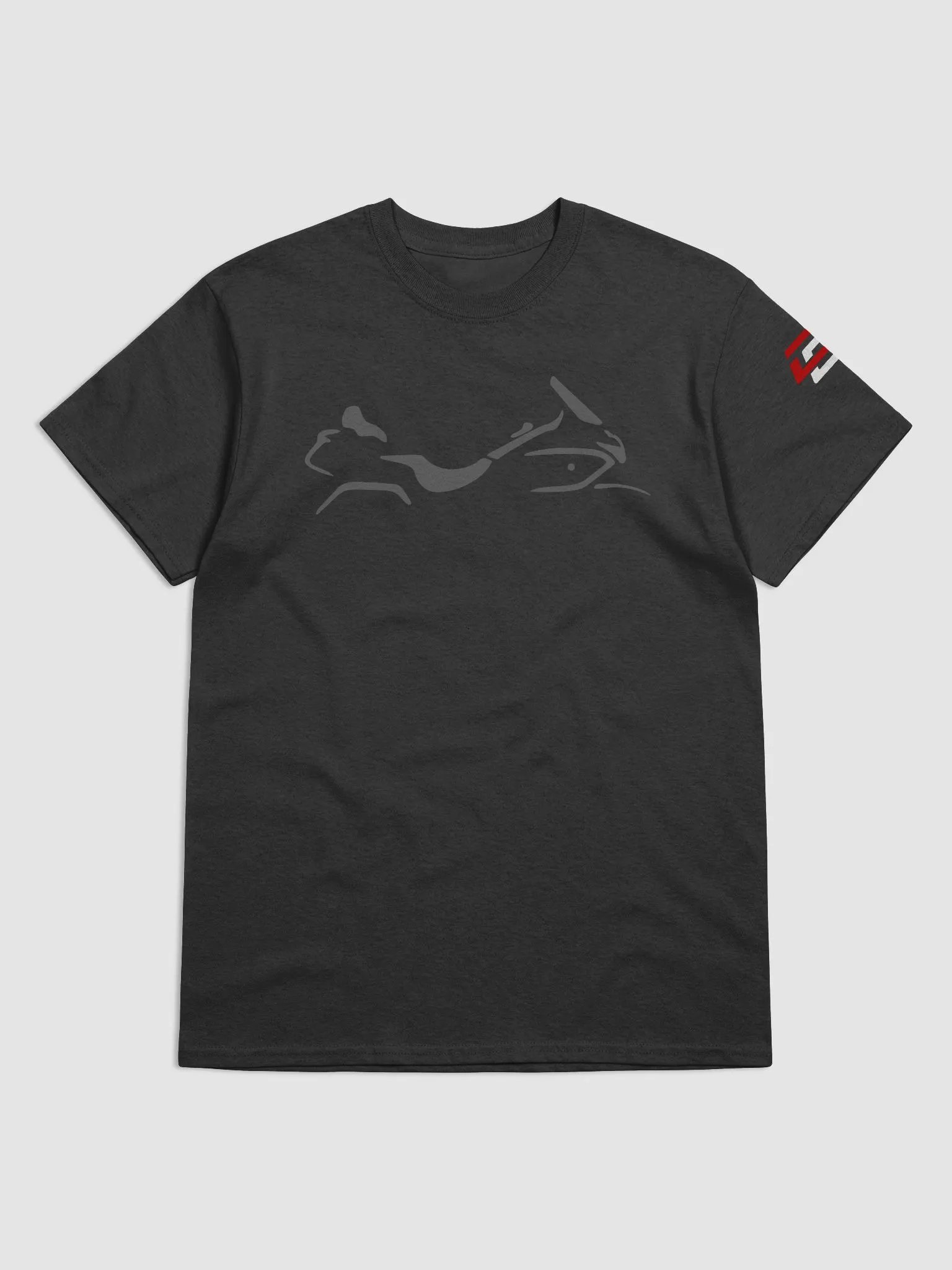Shadow Wing in Light Gray on Black (Gildan) product image (1)