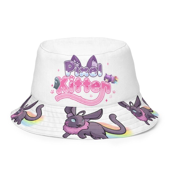 Pixel Kitten Reversible Bucket Hat product image (1)