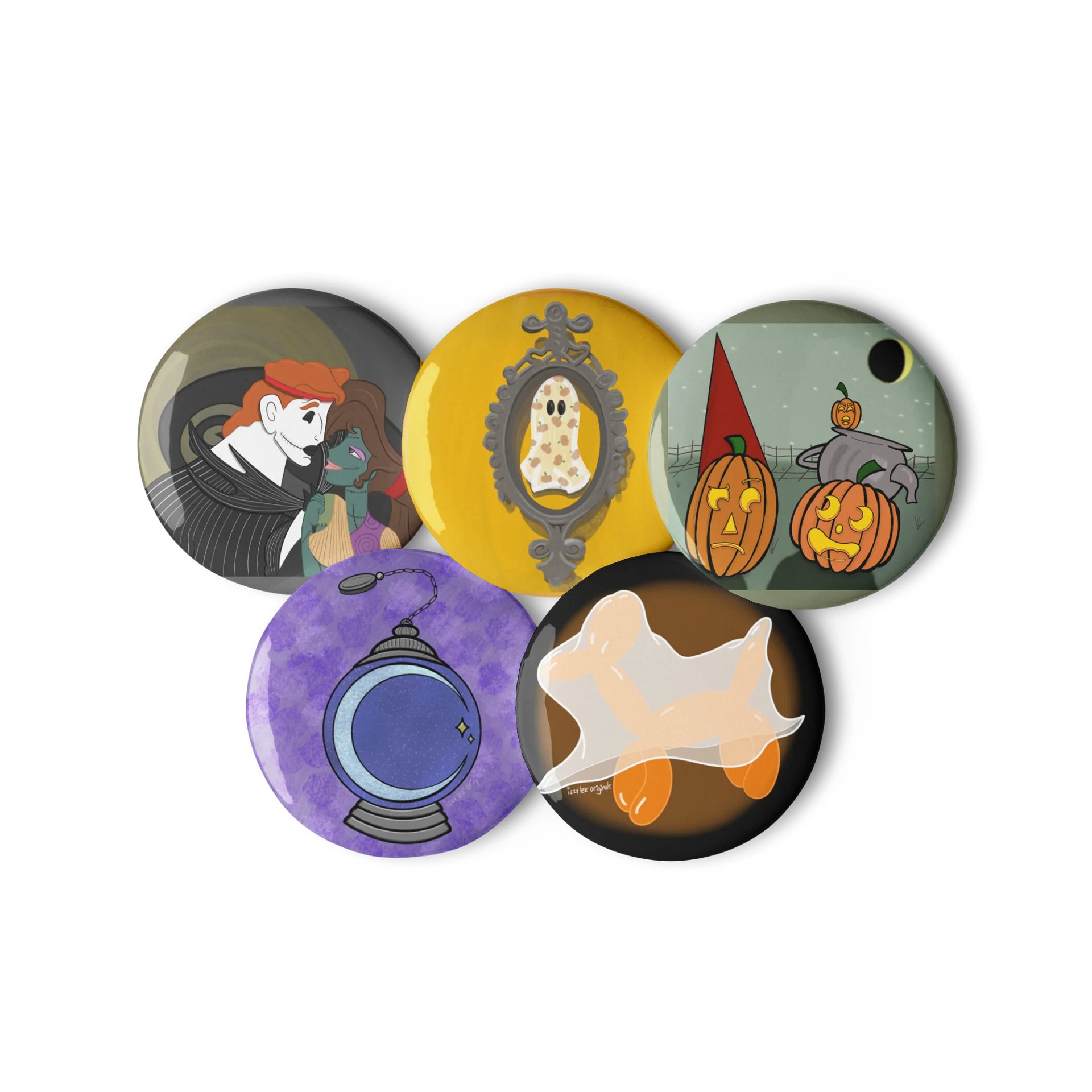 Halloween Art, Set of 5 Pins product image (2)