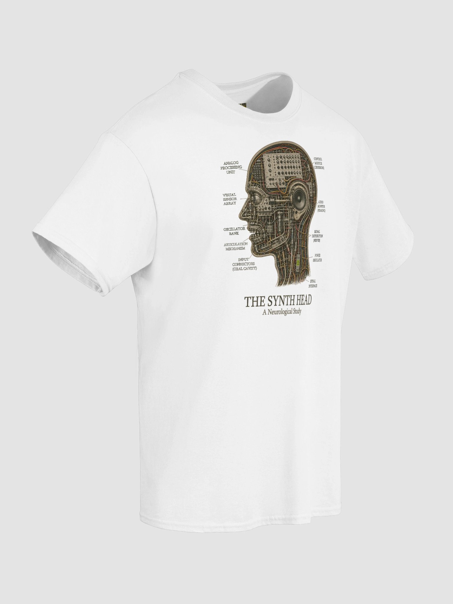 THE SYNTH HEAD a Neurological Study, by Frank Fonik (tb-3-0-3 tribute), Techno EDM, Unisex t-shirt product image (5)