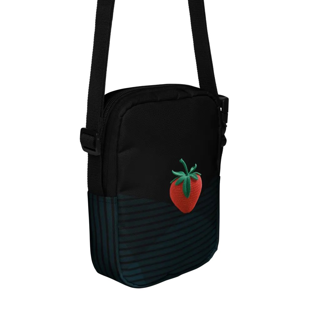 CozyAvocado Black Texture Utility Crossbody Bag Strawberry #1 product image (3)
