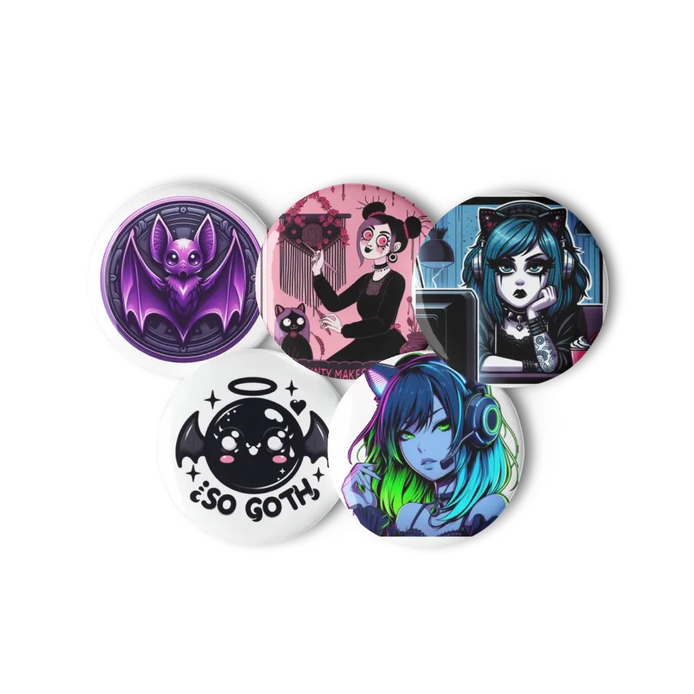 GothAunty Set of 5 Pin Buttons product image (11)