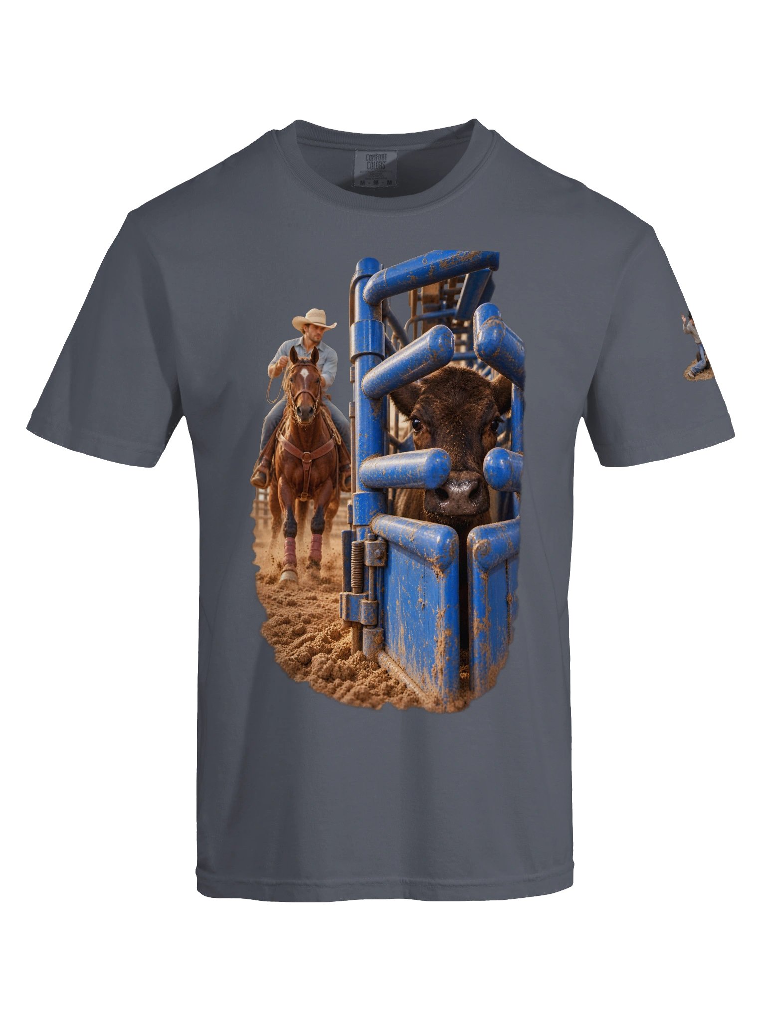 Calf Roping From Chute to Tie T-Shirt | BROKEN RODEO™ product image (101)