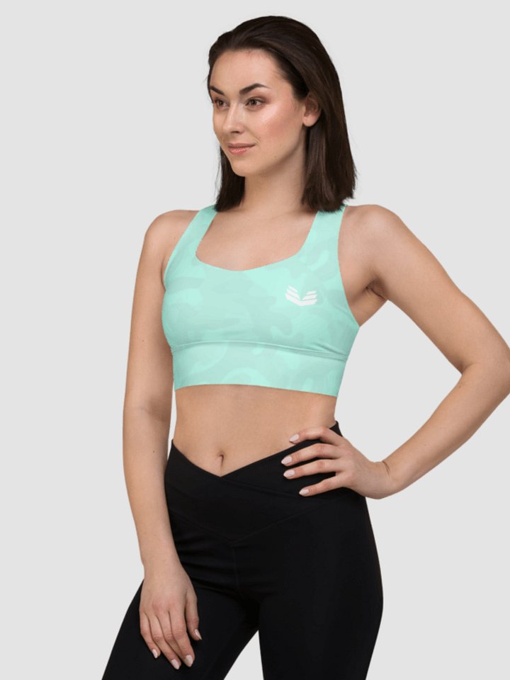 Longline Sports Bra - Mint Camo product image (2)