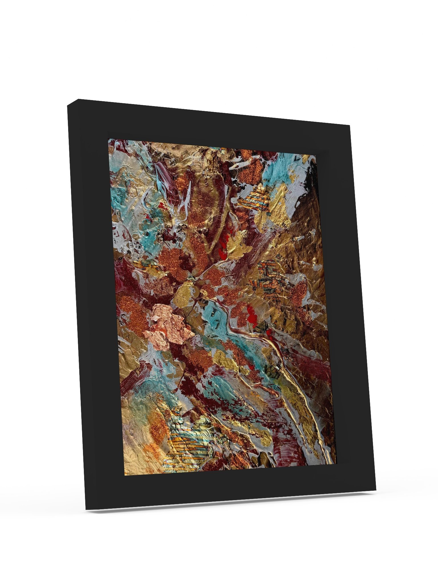 Abstract Metallic Swirl Framed Matte Poster product image (22)
