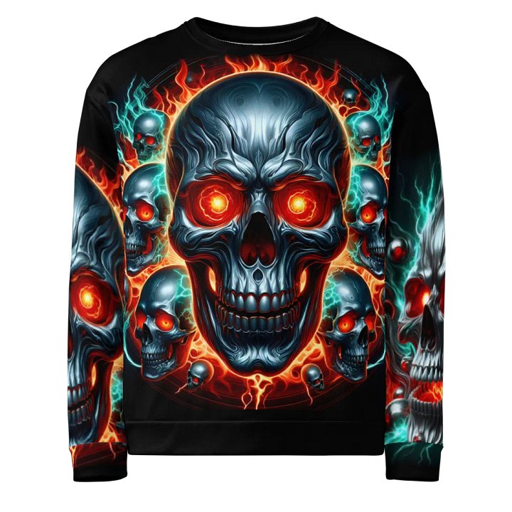 Inferno Skulls All-Over - Unisex Sweatshirt #13 product image (1)