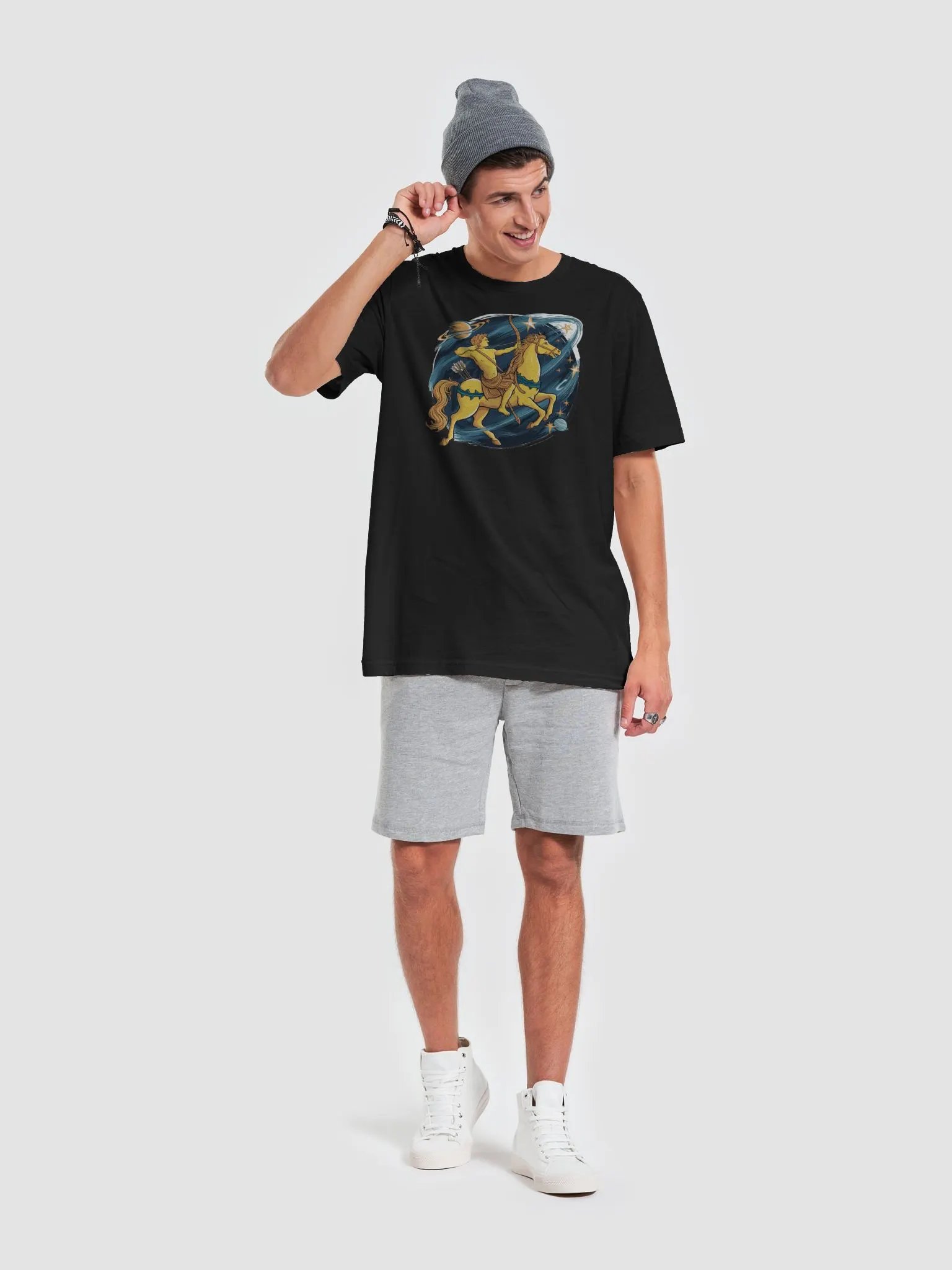 Sagittarius Zodiac Unisex Supersoft T-Shirt - Cosmic Archer Design product image (1)