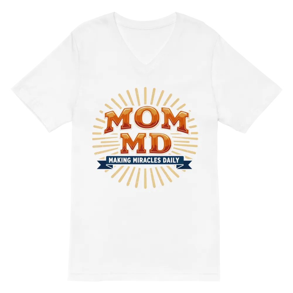 MOM MD Making Miracles Daily V-Neck Tee product image (6)