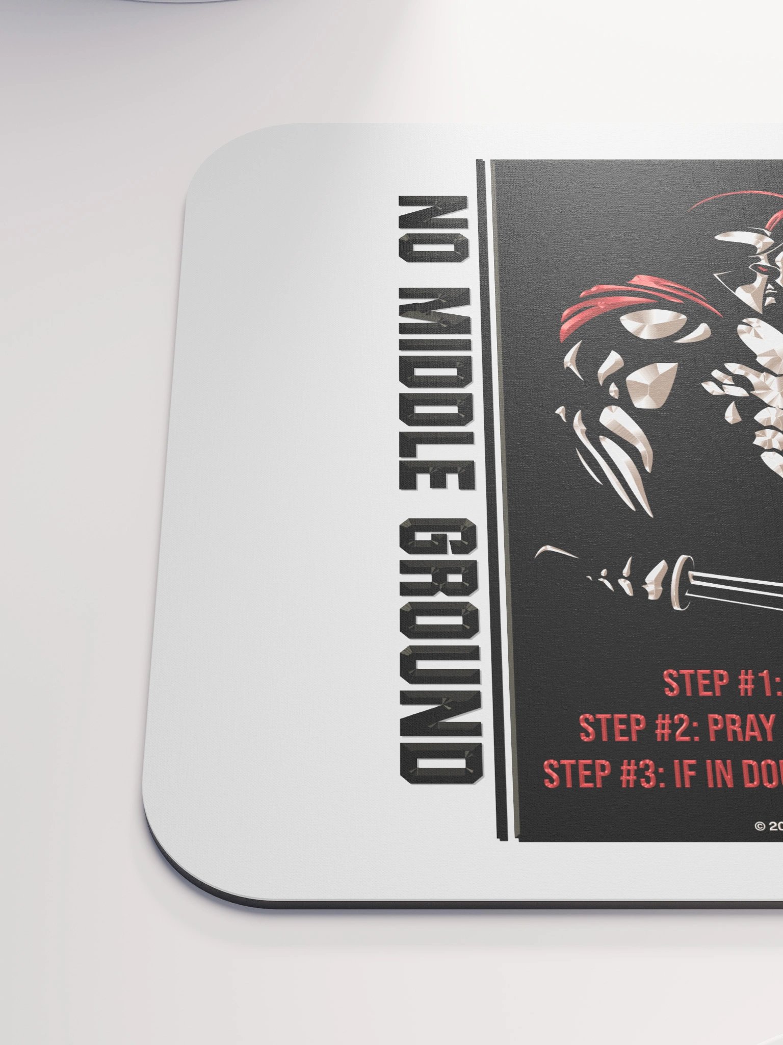 No Middle Ground Pick a Side, Wht Mouse Pad product image (6)