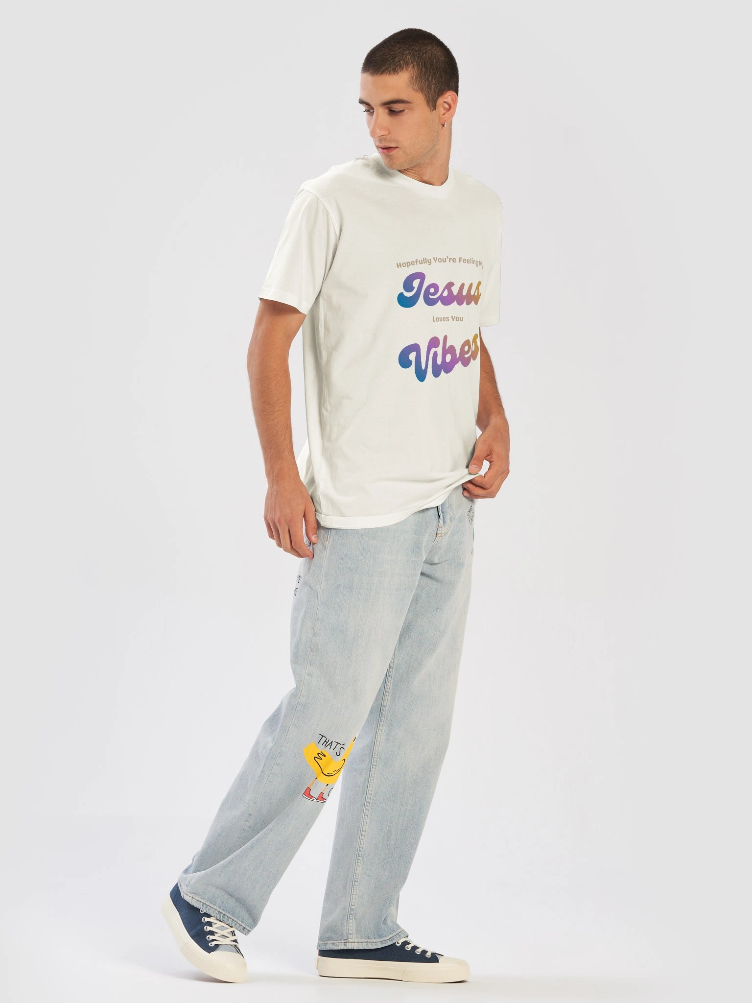 Jesus Vibes Signature Tee – Light product image (5)