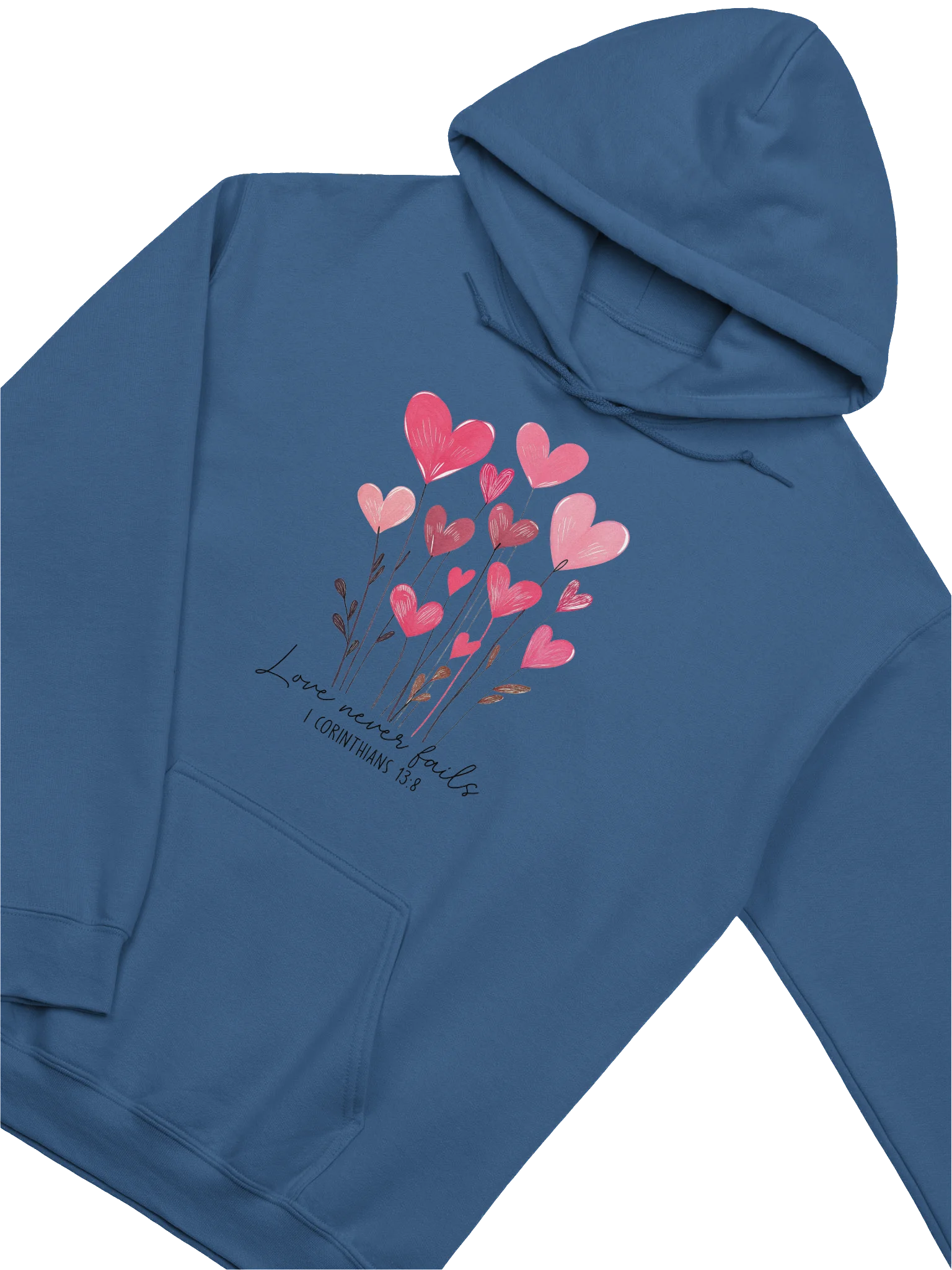 Love Never Fails Floral Hearts Hoodie product image (26)