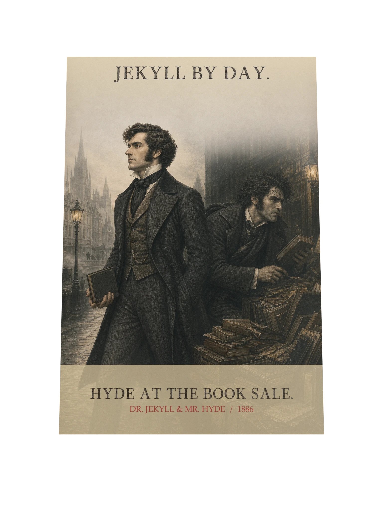 Jekyll Day Hyde Book Sale -- The Strange Case of Dr Jekyll and Mr Hyde Art Print product image (9)