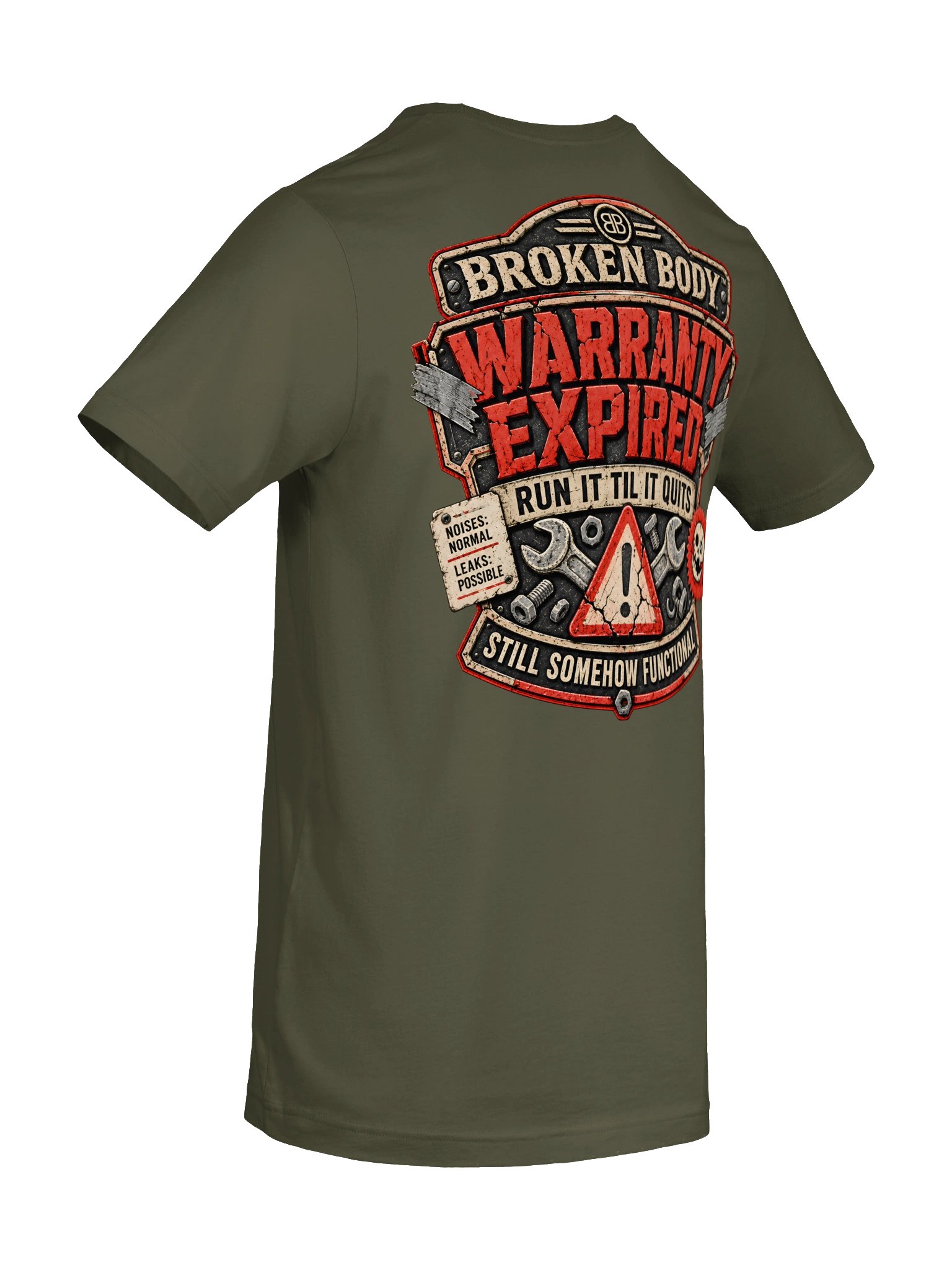 Funny Warranty Expired Shirt — Still Functional, Some Assembly Required | Flat Out Broken™ product image (9)