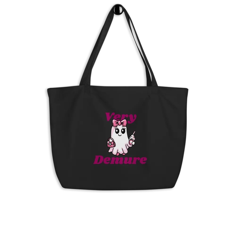 Very Demure Cute Ghost Organic Cotton Tote product image (3)