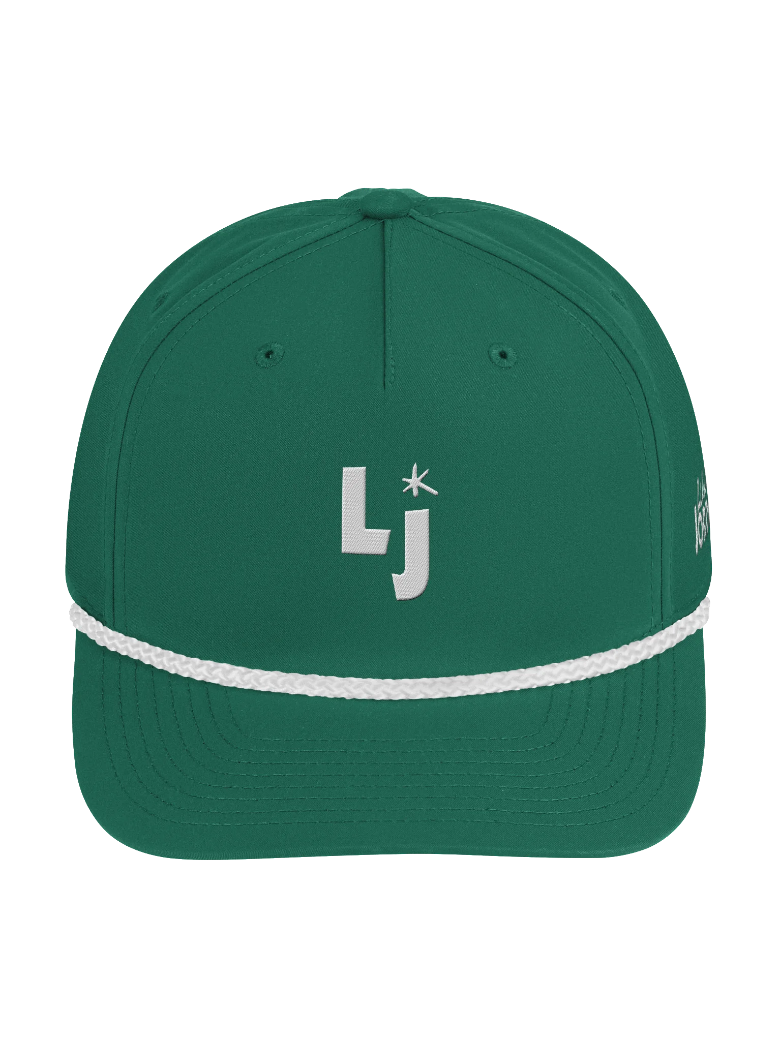 “Icon" Embroidered Five-Panel Classic Rope Cap in Green product image (1)