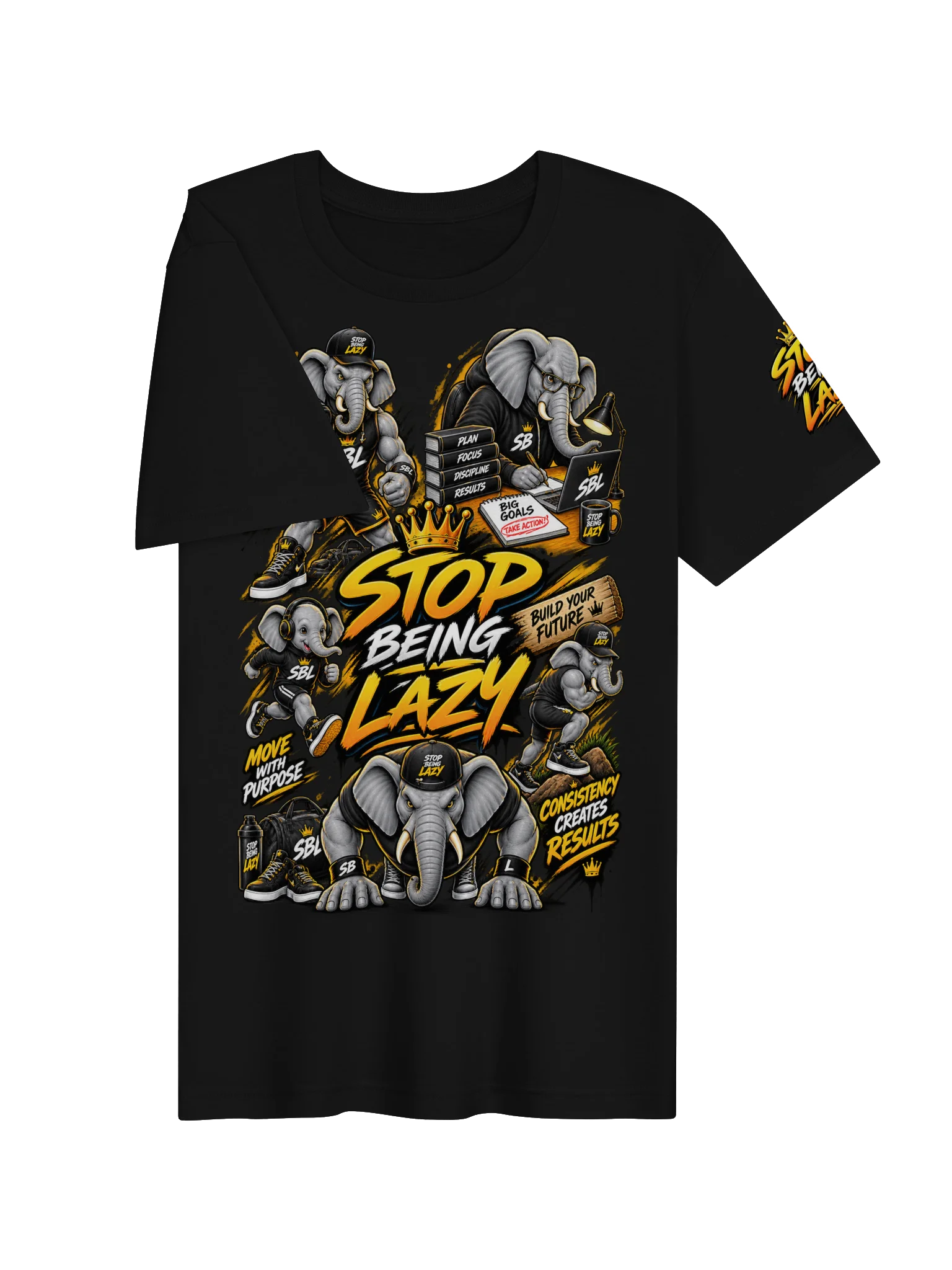 Stop Being Lazy — Strength & Discipline Tee product image (2)