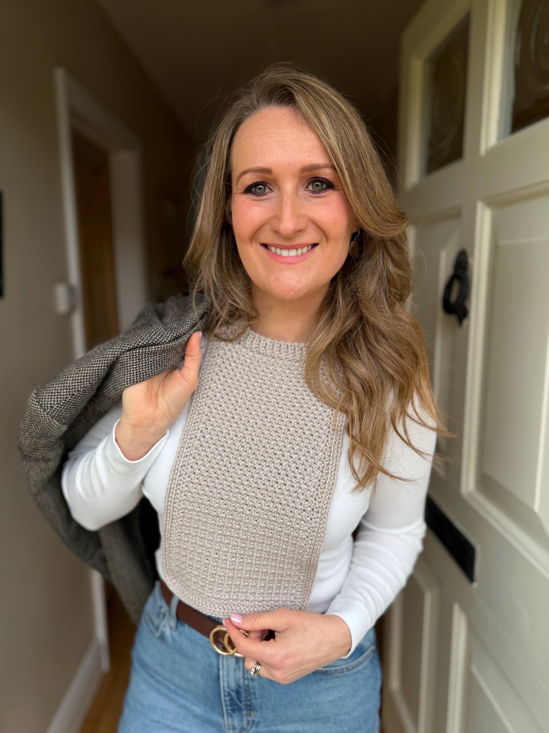 Herringbone Dickie Crochet Pattern - 3 neckline options! product image (5)