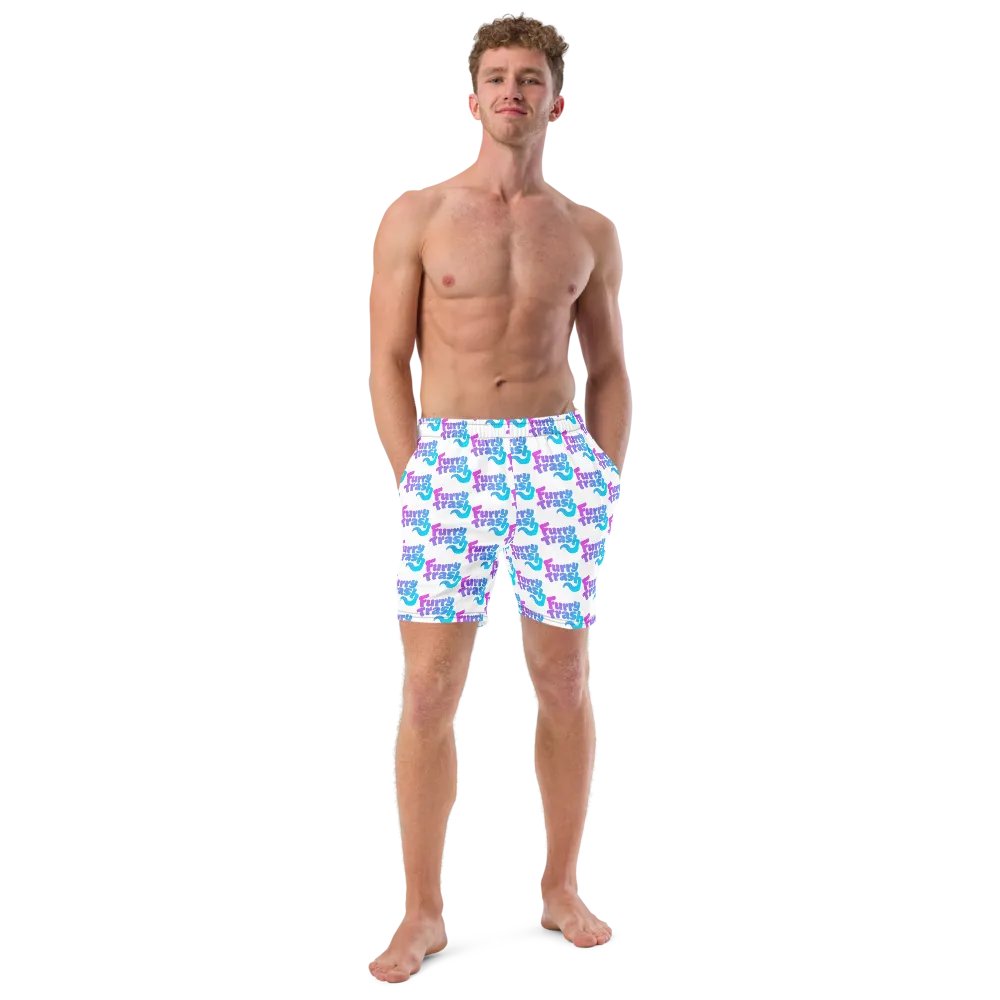 Furry Trash Swimtrunks – Bubble Logo (Twilight on White) product image (10)