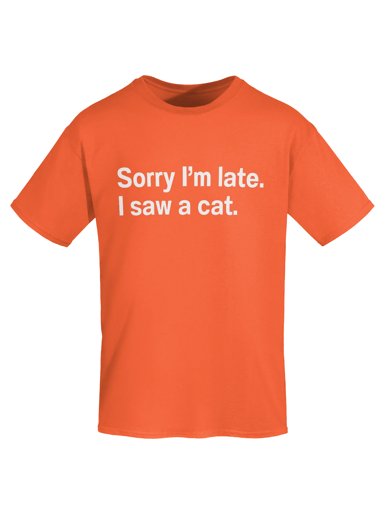 Sorry I'm late. I saw a cat. Unisex Shirt product image (49)