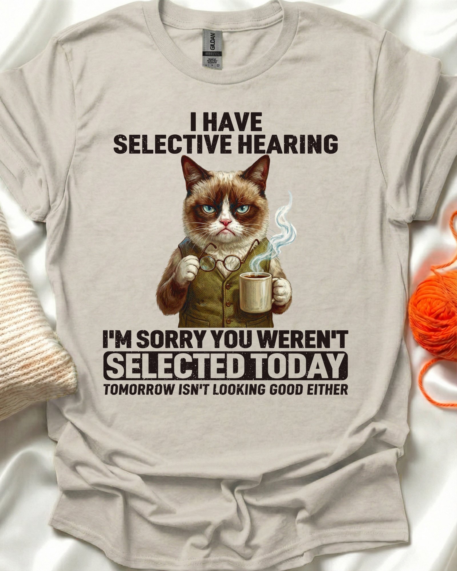 Selective Cat Humor T-Shirt product image (1)