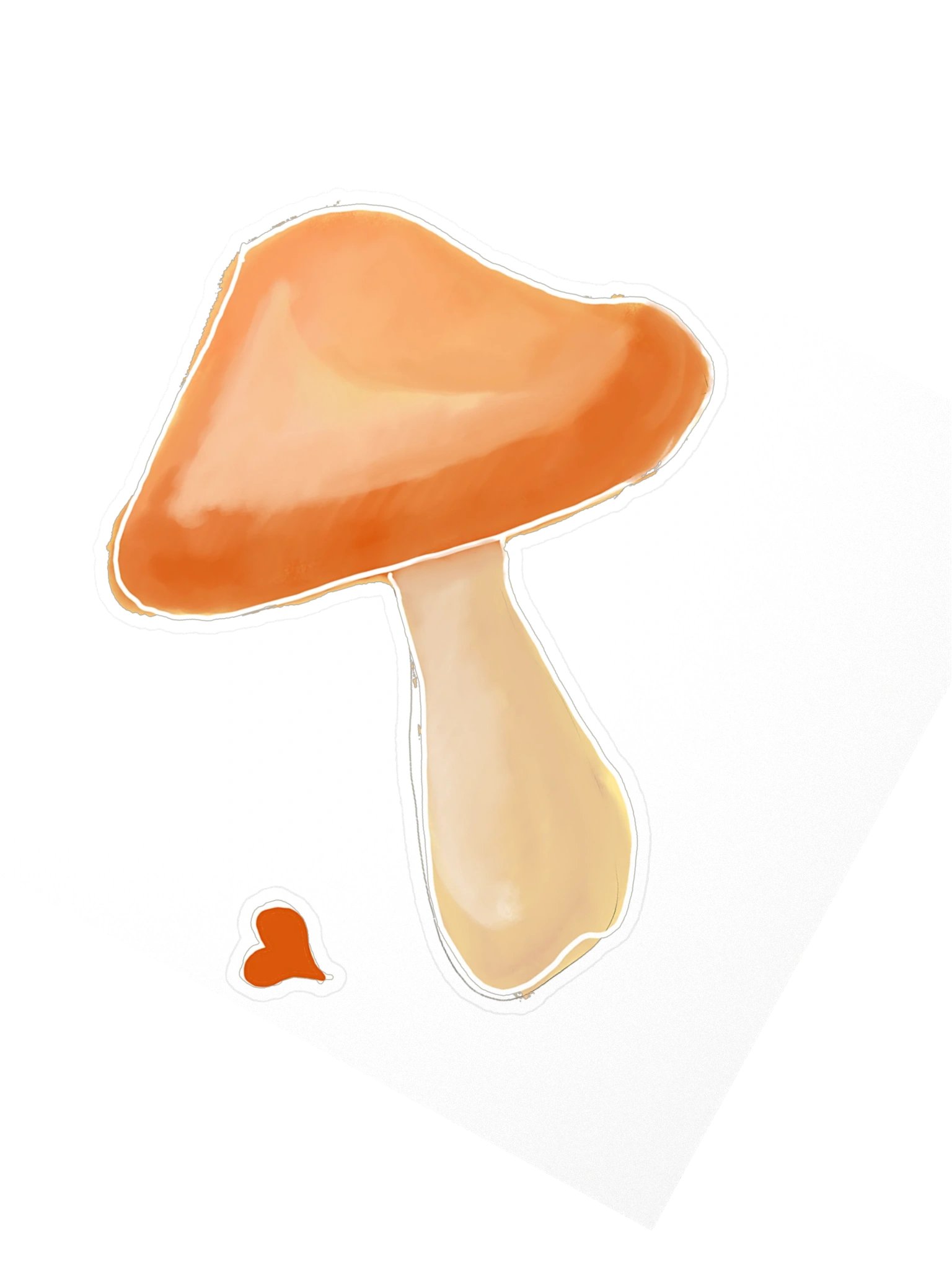 The Mushroom, Watercolour Mushroom Sticker (5.5 inch vinyl) product image (2)