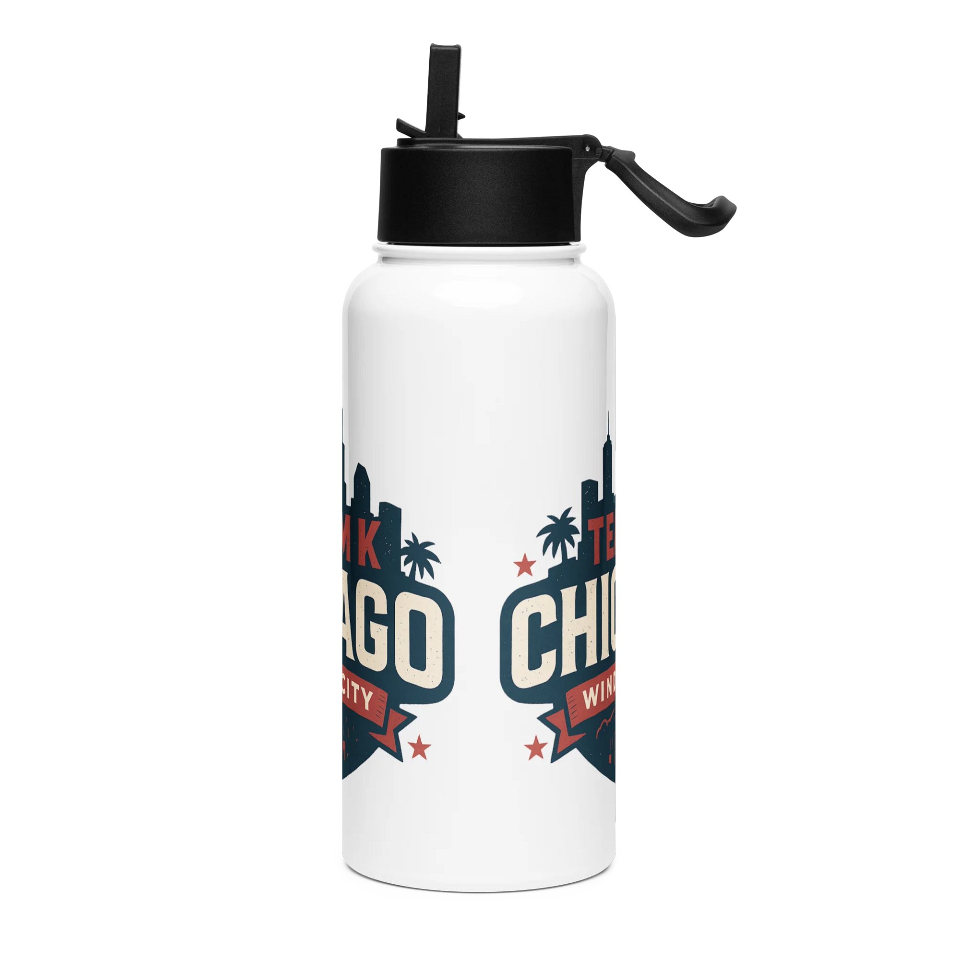 Team K Chicago Stainless Steel Water Bottle with a Straw Lid product image (3)