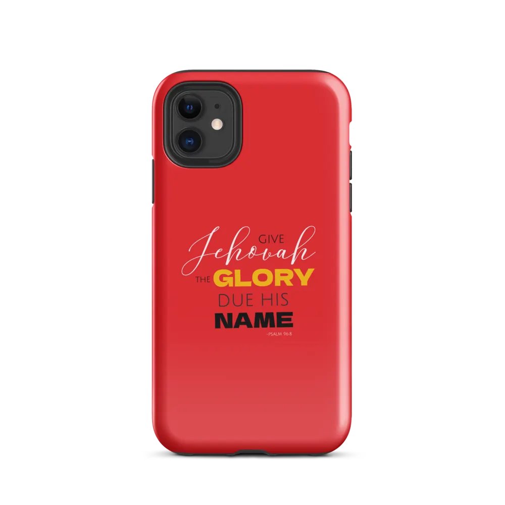"Give Jehovah the Glory Due His Name" Red iPhone® Tough Case product image (2)