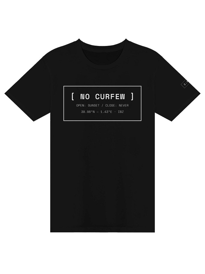 NO CURFEW Ibiza Minimalist rave Tee product image (1)