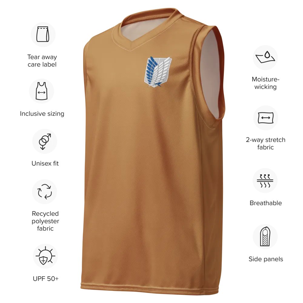 Attack on Titan Scout Regiment Logo Basketball Jersey product image (7)