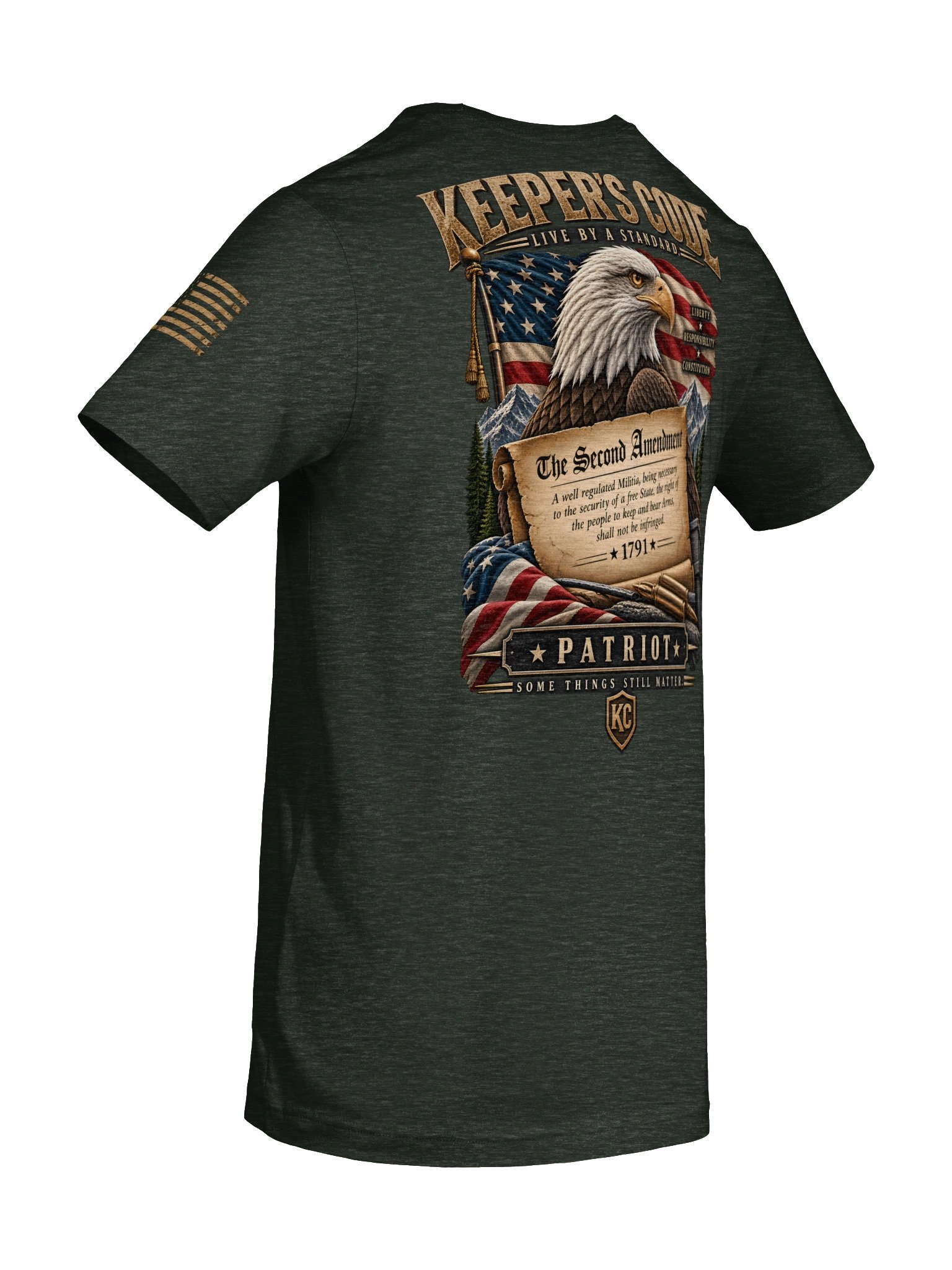 Keeper’s Code™ Women’s Second Amendment Eagle Patriotic T-Shirt product image (10)