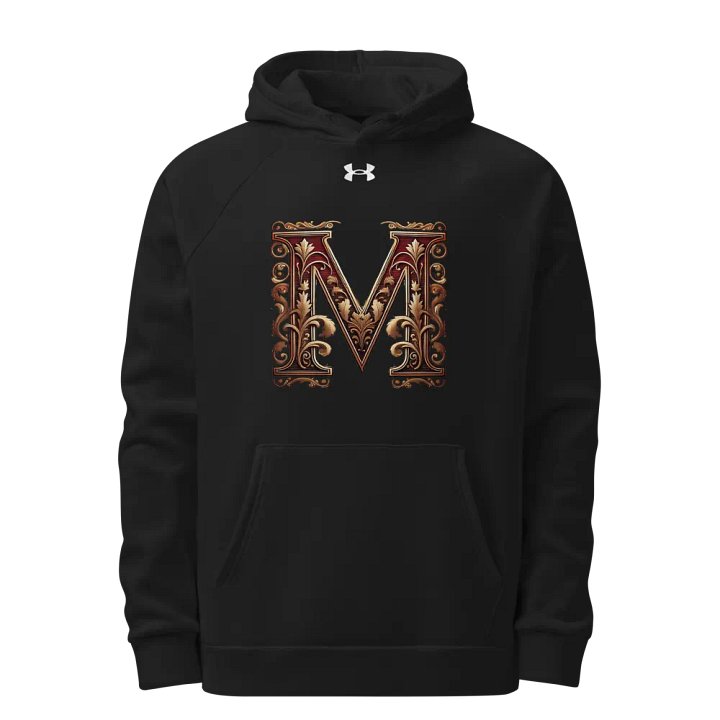 Ornate Floral Letter 'M' Unisex Hoodie product image (1)