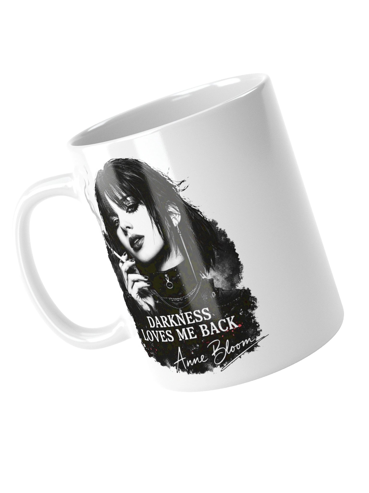 White Glossy Mug - Darkness Loves Me Back product image (13)
