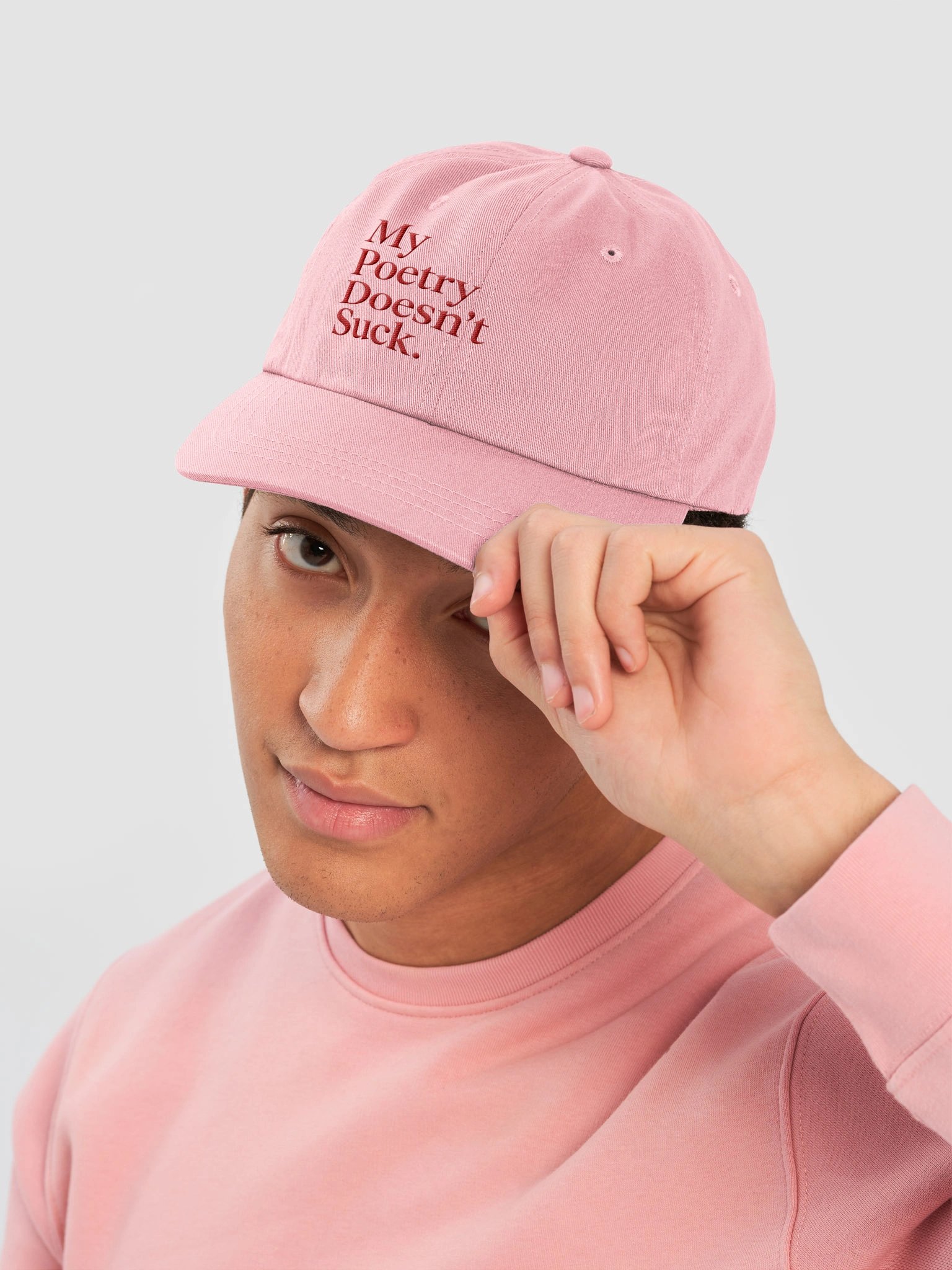 My Poetry Doesn't Suck Dad Hat - Pink/Red product image (5)