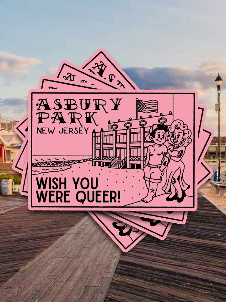 WISH YOU WERE QUEER Sticker product image (1)
