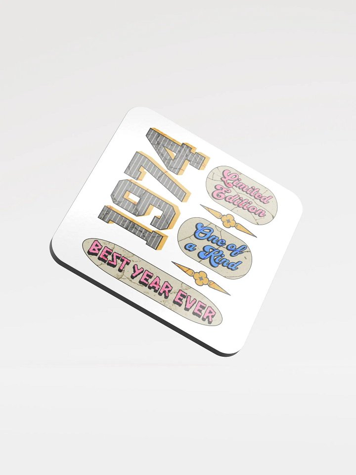 Limited Edition 1974 Vintage Worn Text Cork Coasters product image (2)