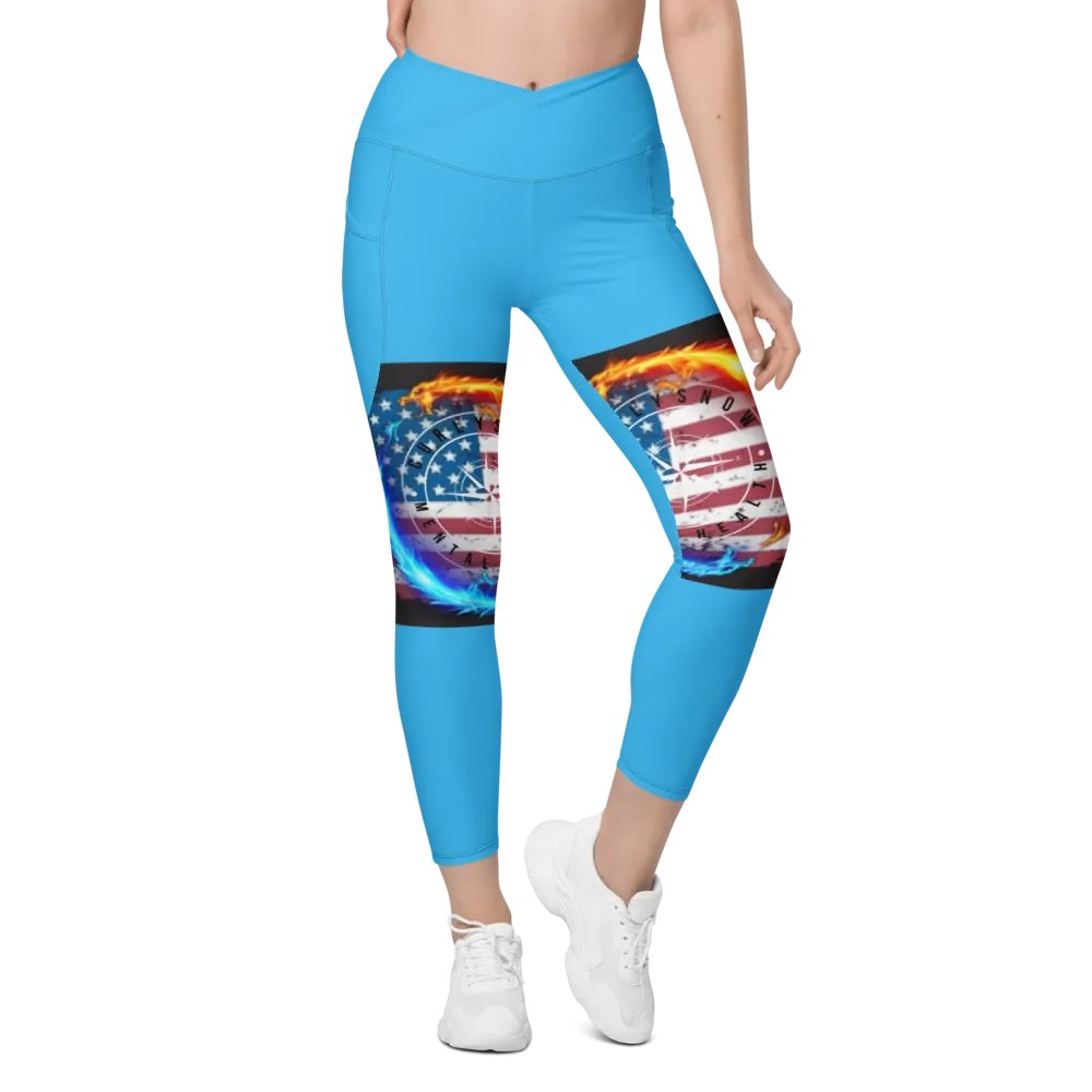 Leggings w pockets deep sky blue product image (1)