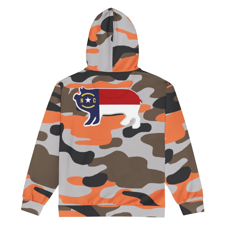 N.C Pig Farmers Orange Camo Zip Hoodie product image (2)
