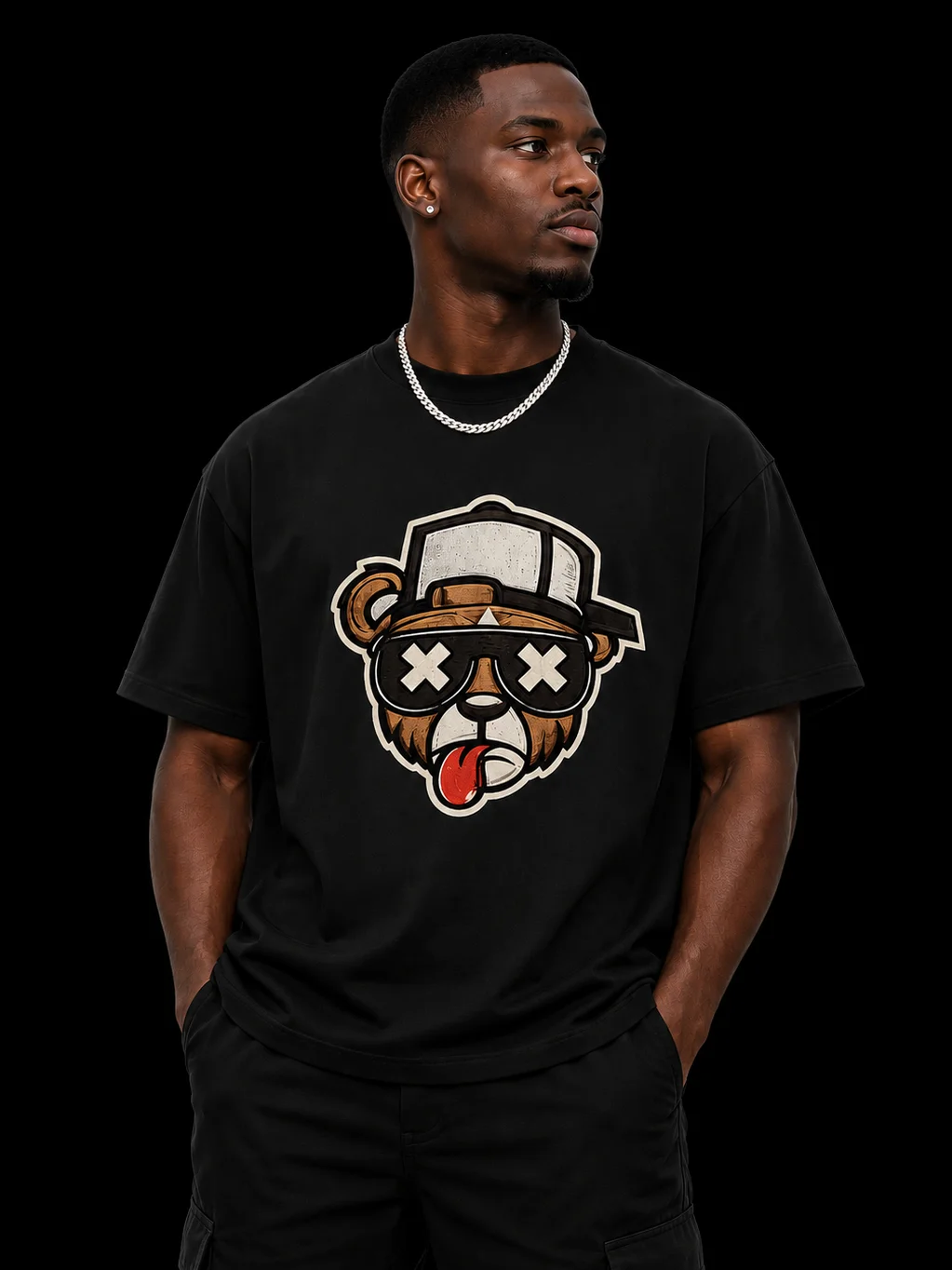 Premium Oversized Bear Graphic Tee product image (3)