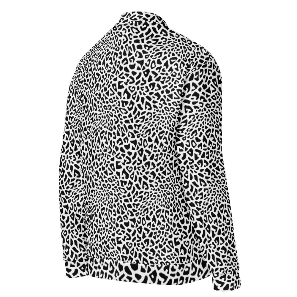 Silver Leopard Bomber Jacket product image (4)