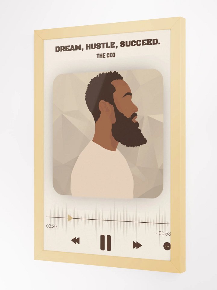 Dream Hustle Succeed Man Wall Art - Brown product image (2)