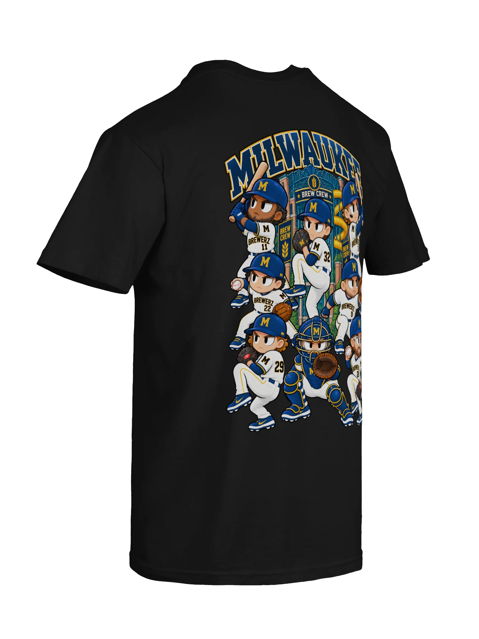 Milwaukee Baseball 2026 "Postseason" Animated Player Back Print T-Shirt product image (12)