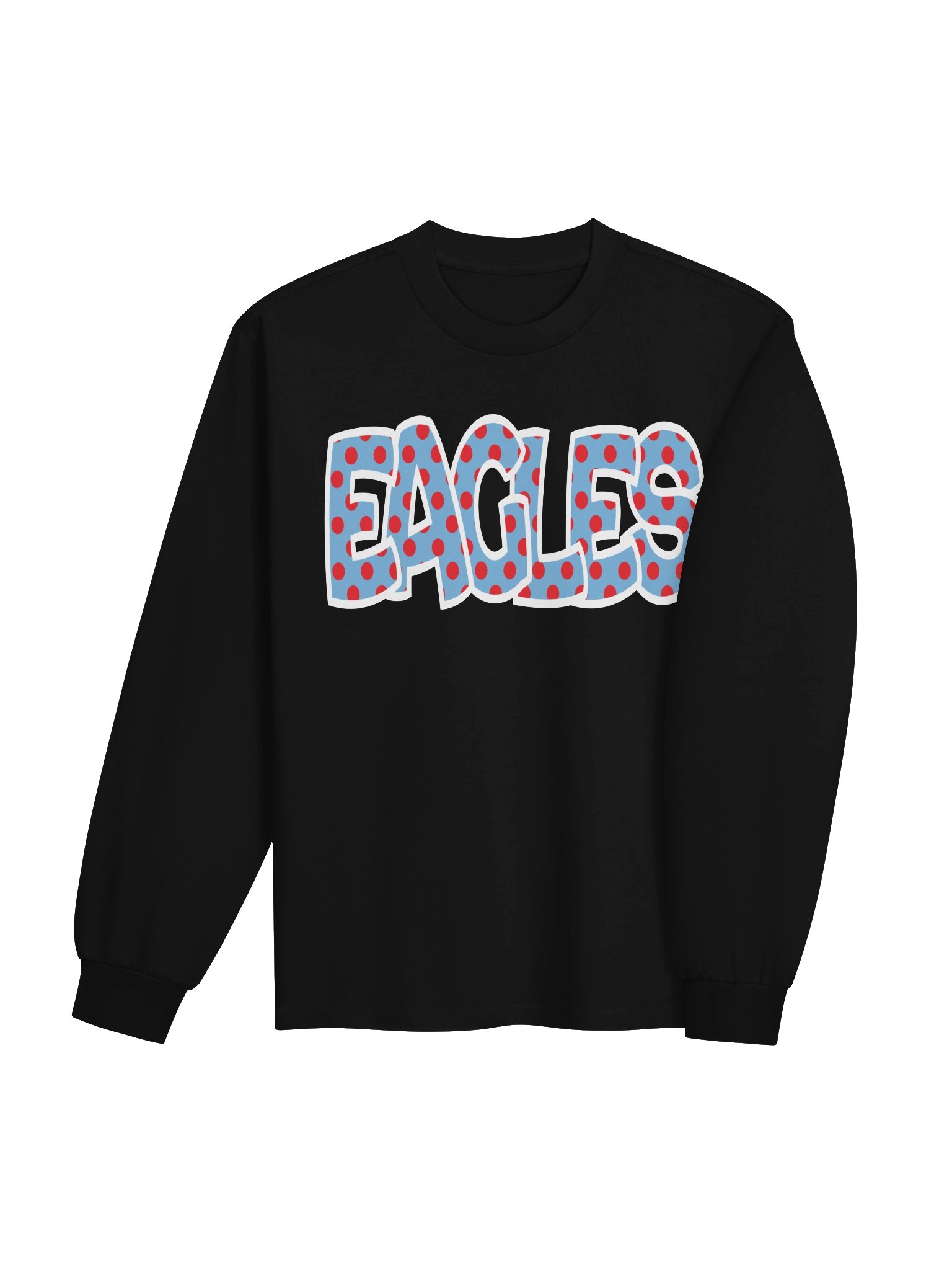 Eagles Red & Blue Polka Dot Long Sleeve T-Shirt product image (7)