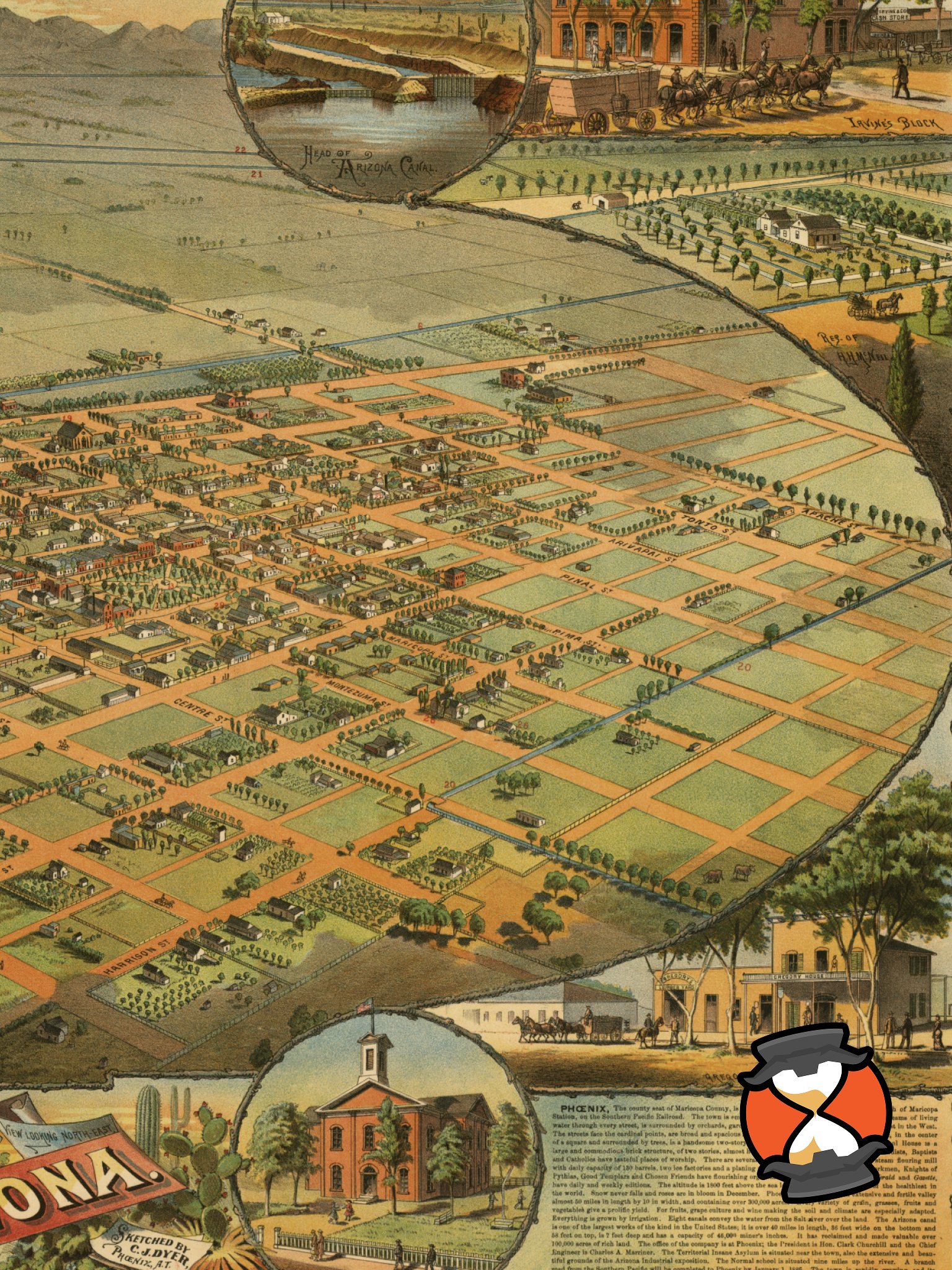 Phoenix Arizona 1885 (Unframed Poster Print) product image (3)