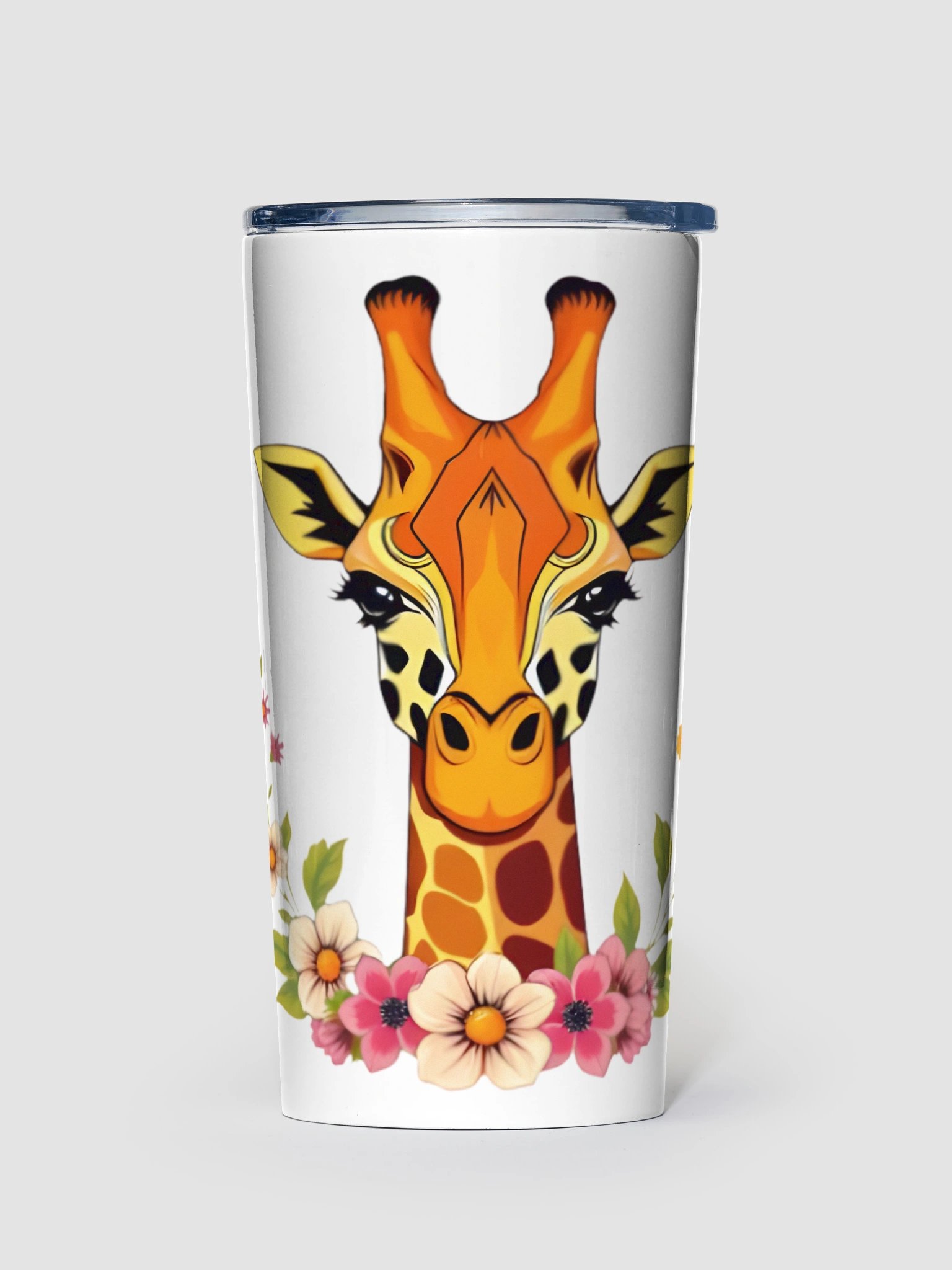 Floral Giraffe 20oz Stainless Steel Tumbler product image (1)