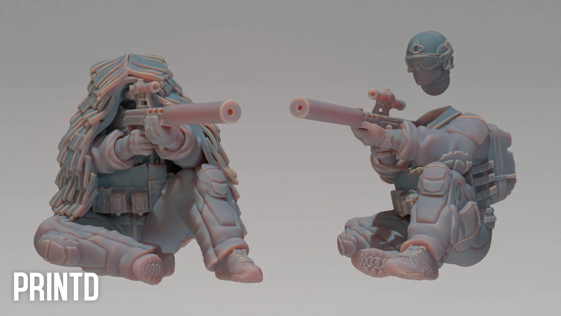 FSB Alpha Group Snipers - Modern Warfare Wargame Hobby Resin Scale Models product image (2)