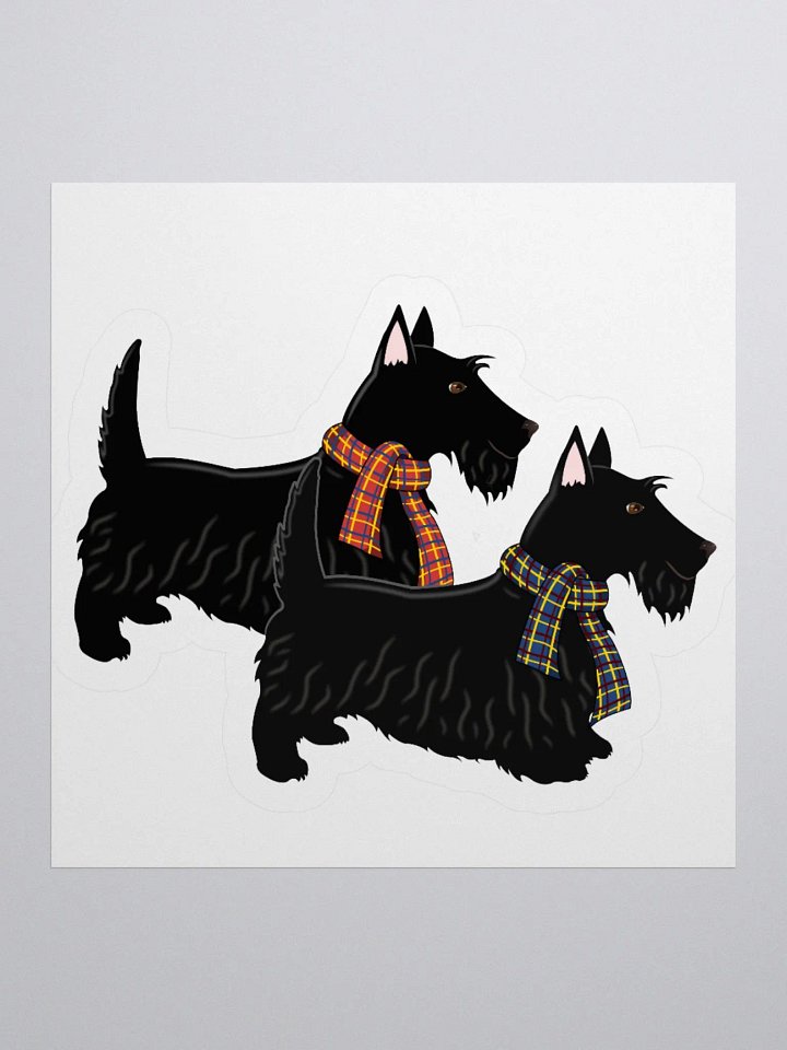 Two Black Scotties Sticker product image (6)