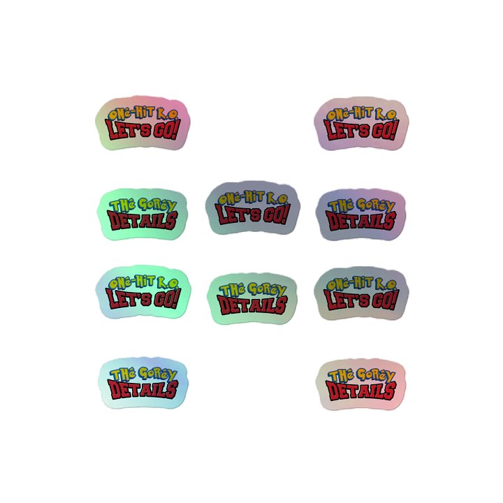 One-Hit K.O. Let's Go! - Kiss-Cut Holographic Sticker Sheet product image (2)