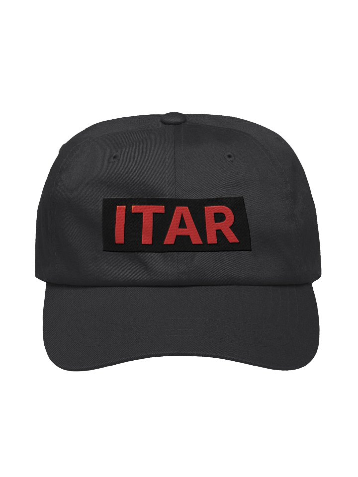 ITAR Baseball Cap Blk with Red font product image (1)